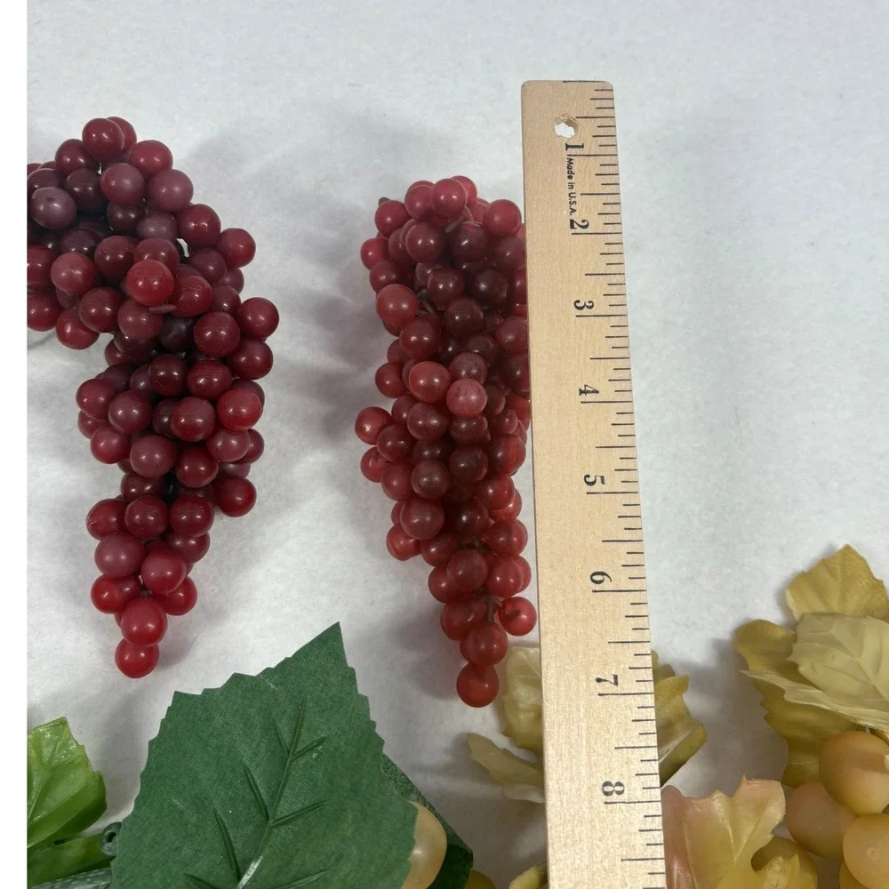 Artificial Grape Clusters‎ Lot 22pc Purple Green Red Home Decor 90s